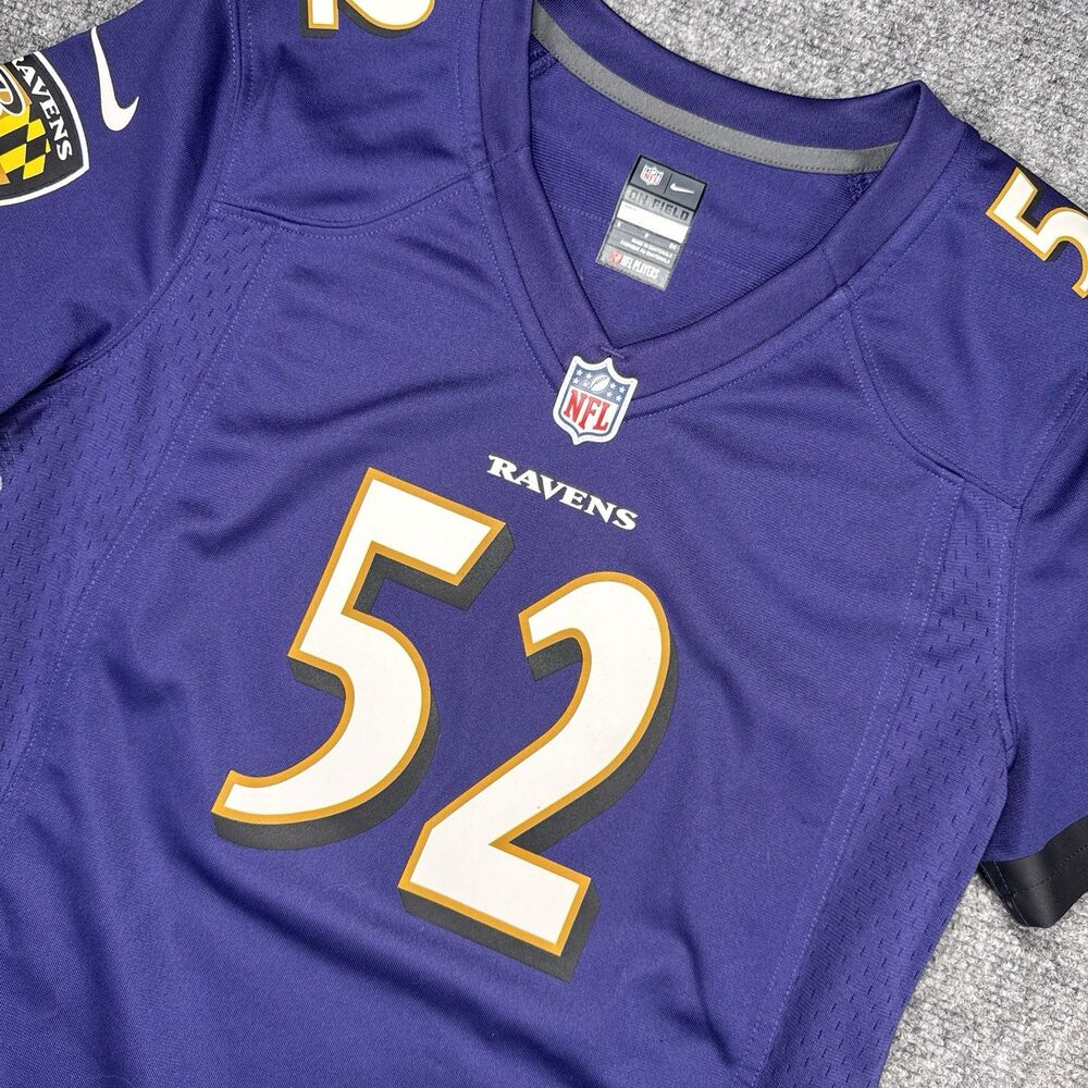 Nike On Field Baltimore Ravens Ray Lewis #52 NFL Football Jersey Womens Small